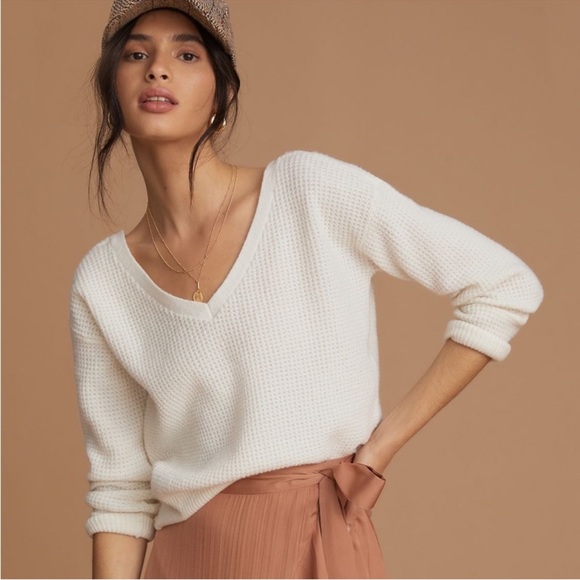 Anthropologie Sweaters - ✨Anthropologie Maeve Cross Back Sweater ✨ 
Ivory, Size: XL ✨NWT!✨